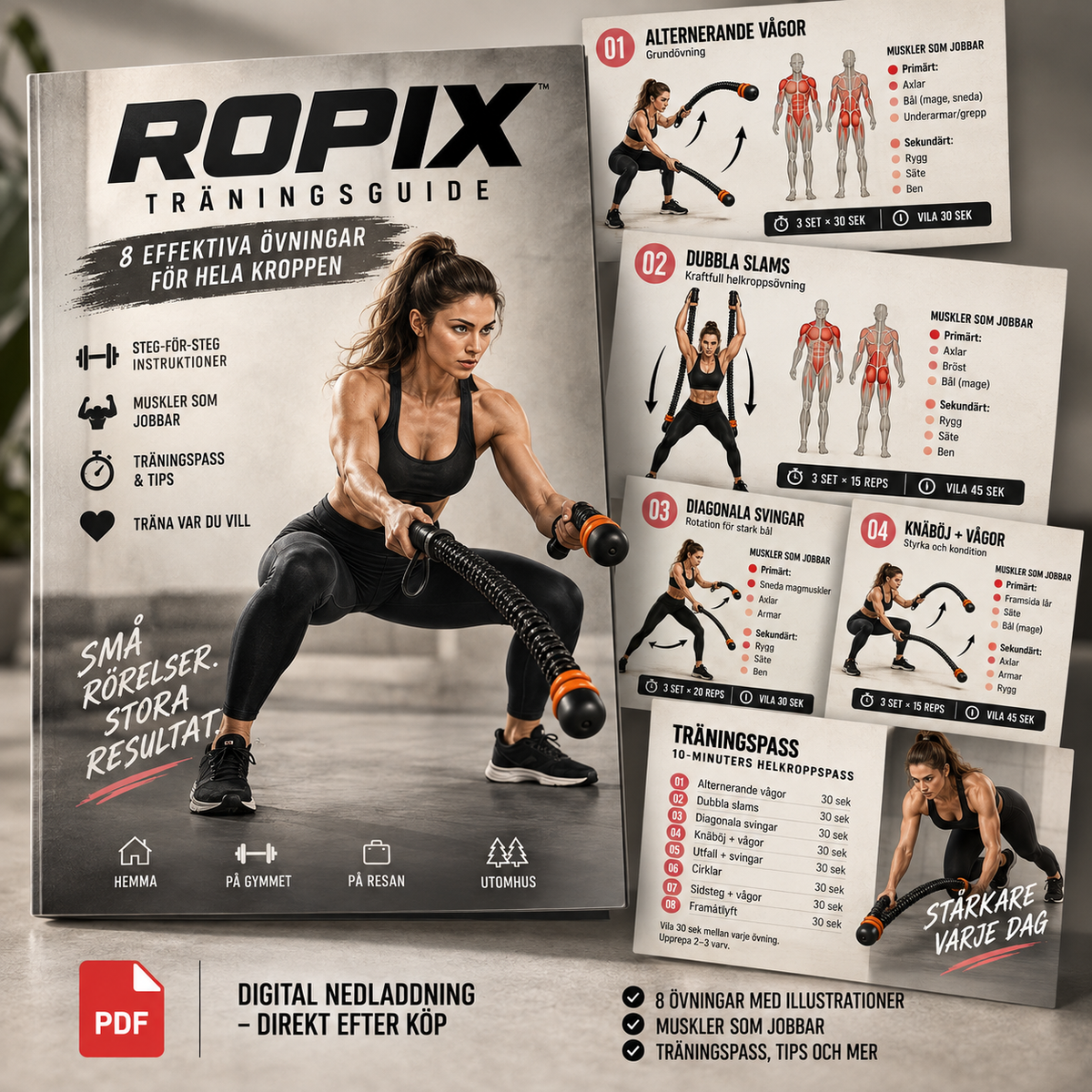 Ropix™ Träningsguide – 8 effektiva helkroppsövningar