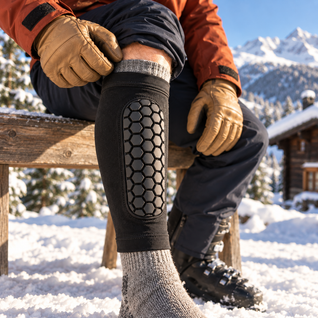 SkiTech™ Shin Guards – Vadderade Benskydd för Pjäxor